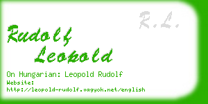 rudolf leopold business card